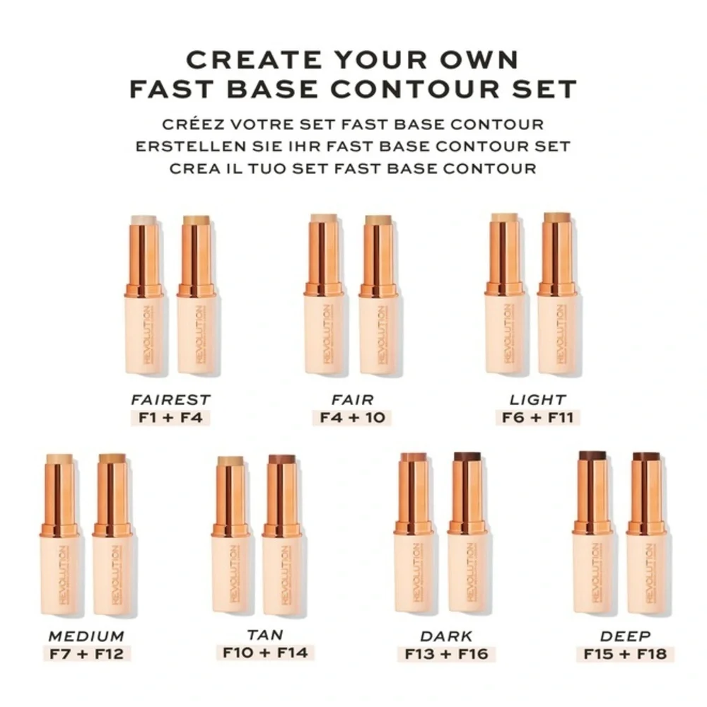 ❄️ Makeup Revolution | Fast Base Stick Foundation Various Shades Available